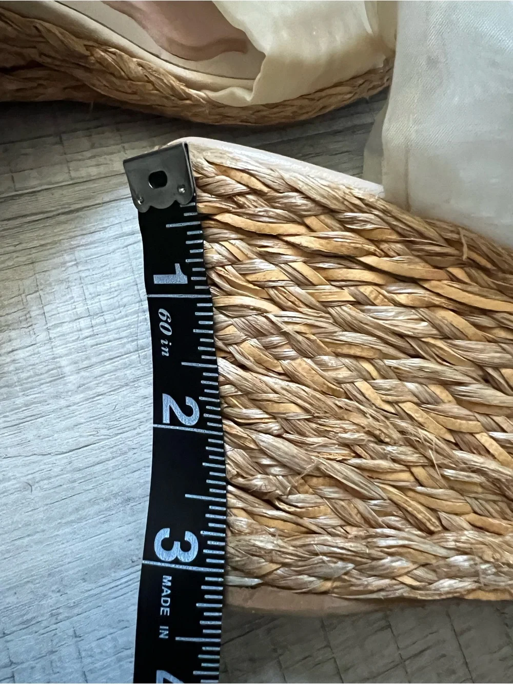 STUART WEITZMAN Cream Espadrille Wedge Sandals with Wrap Ankle Tie Tulle Size 9 - Picture 12 of 14